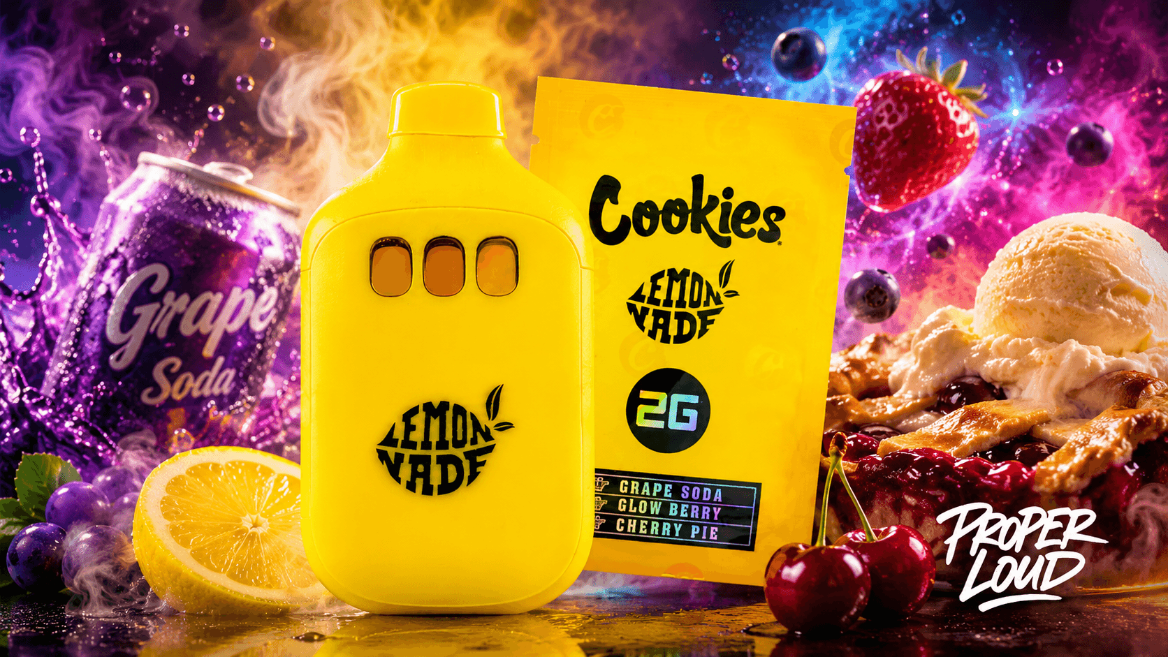 Buy Buy Cookies Triple Chamber (Grape Soda × Glow Berry × Cherry Pie) in UK